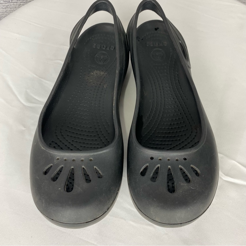 Crocs Thea Ballet Sling Back Flats Black Size 9 - Picture 5 of 9